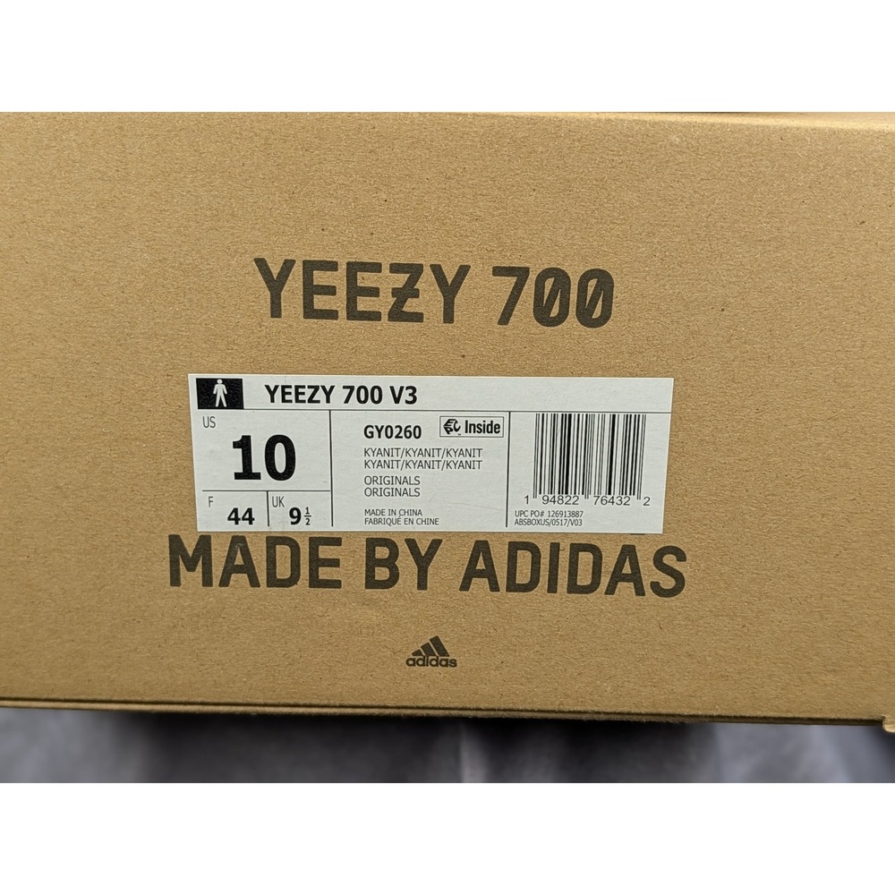 Adidas Yeezy 700 V3 Kyanite Blue White GY0260 Mens Size 10 Sneaker - Picture 7 of 7